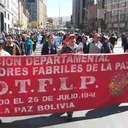 Extrabajadores de Enatex y fabriles amenazan con marchar desde Caracollo si no son atendidos hasta el viernes artwork