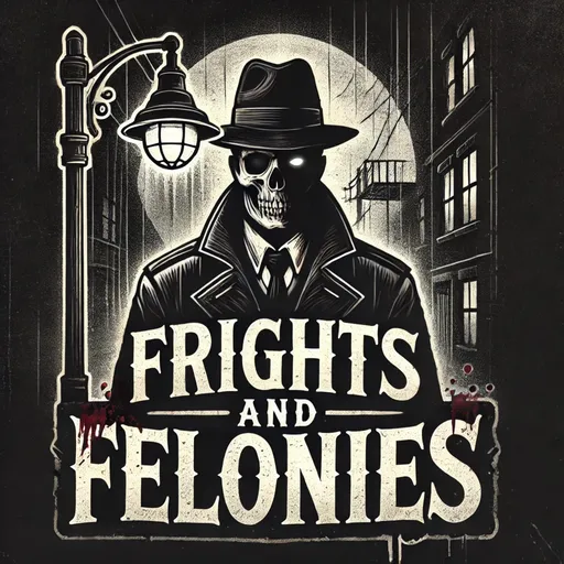 "Frights and Felonies: Spooky Tales and True Crime Trails" Artwork