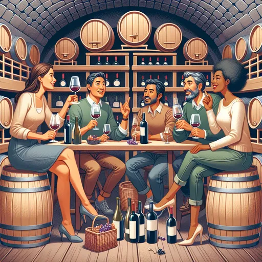 Wine Aging: The Science Behind Barrel vs. Bottle Aging Artwork