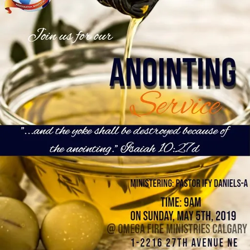 Anointing Service Sunday May 5th Artwork