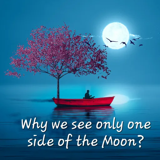 Why we see only one side if the Moon? Artwork