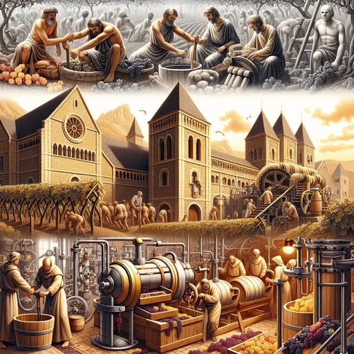 The Evolution of Winemaking Techniques Over the Centuries Artwork